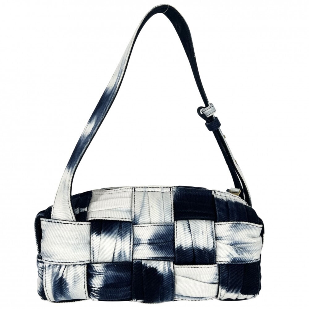 BOTTEGA VENETA White Intrecciato Shoulder Bag